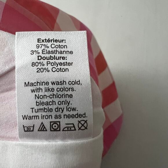 J. Crew Factory Printed Ruffle Mini Skirt in Cotton Poplin Pink Size 63 - Picture 8 of 9